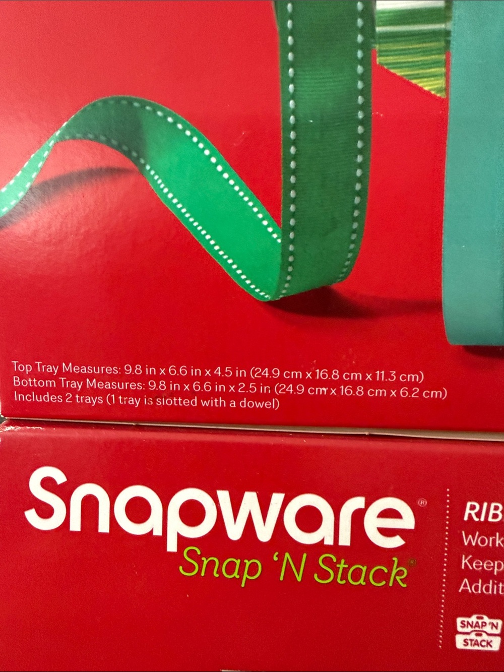Set/2 Snap 'N Stack Ribbon Dispenser - Green - Picture 2 of 3
